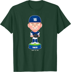 Will Smith Los Angeles Baseball Bobblehead MLBPA T-Shirt - T-Shirt | Forest