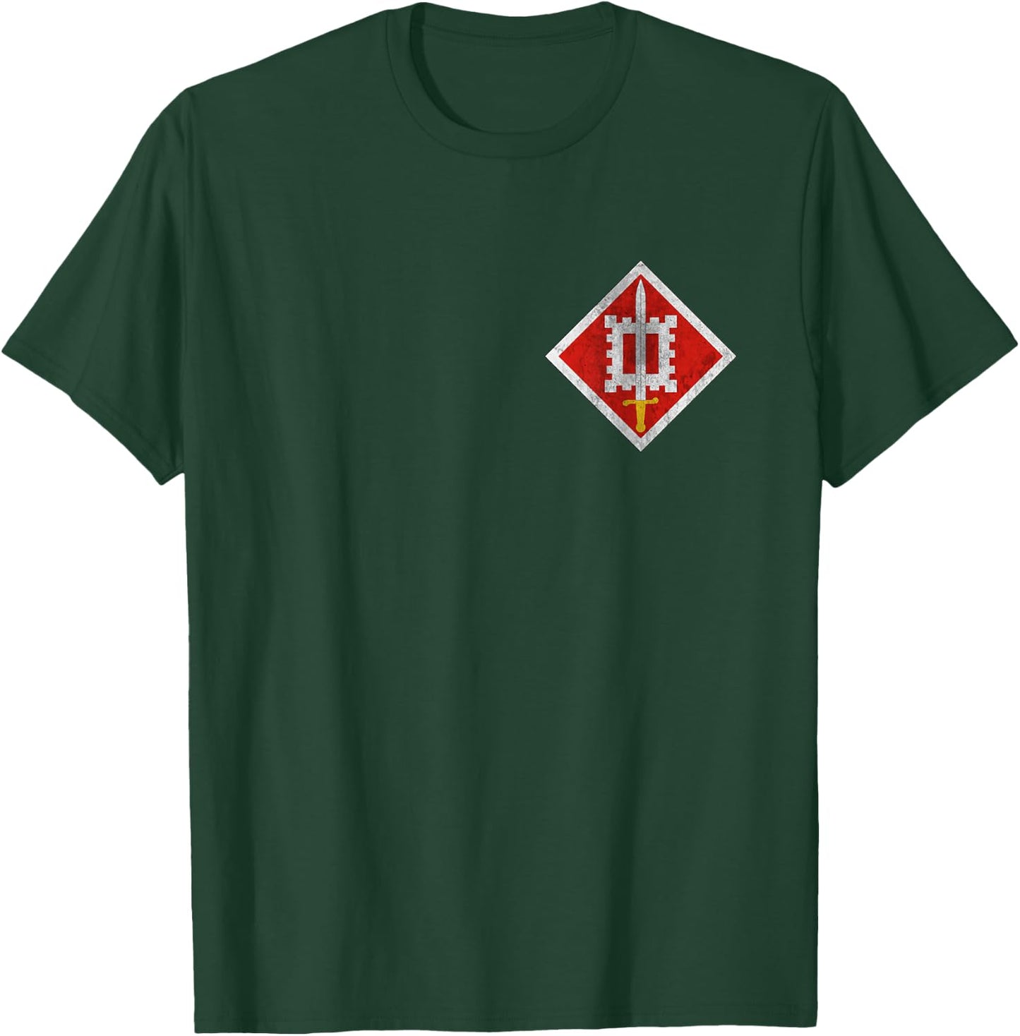 18th Engineer Brigade Distressed Logo Military Veteran Xmas T-Shirt - T-Shirt | Forest
