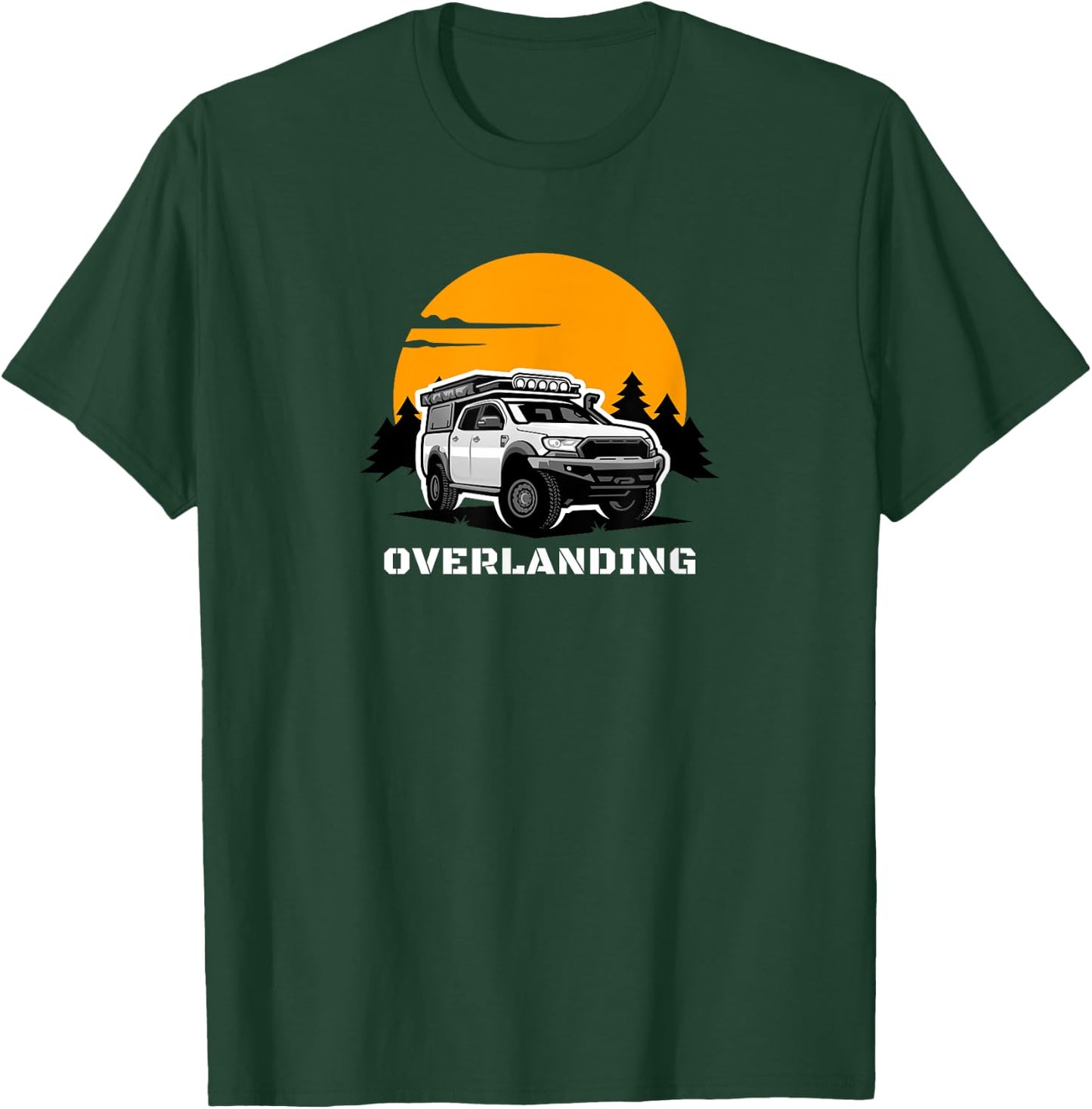 Overlanding Gear Accessories, Overlanding Light Bar T-Shirt - T-Shirt | Forest