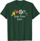 Funny Flowers Graphic Jesus Texas Tacos Saying Floral T-Shirt - T-Shirt | Forest