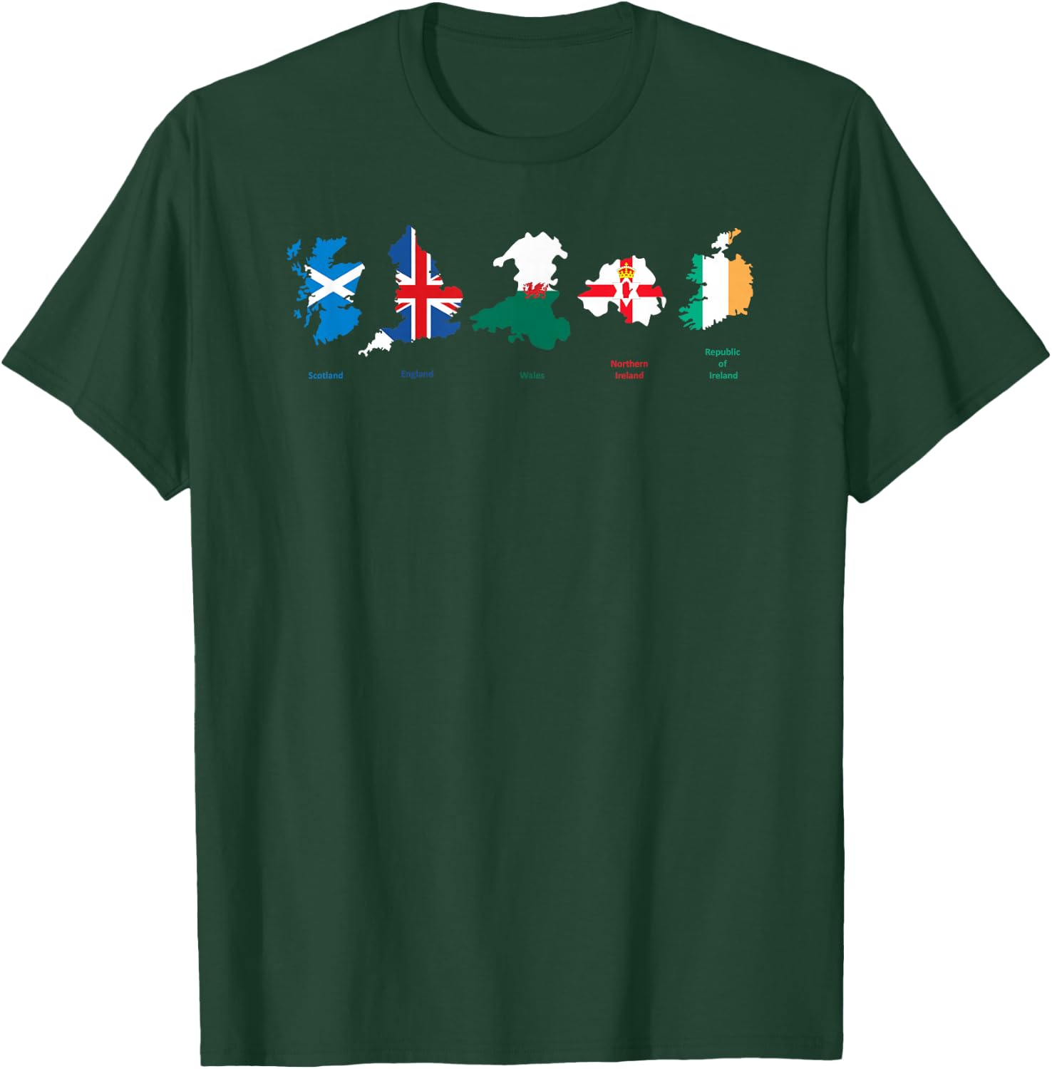 British Isles Sea Ireland Scotland Wales England Map Coins T-Shirt - T-Shirt | Forest