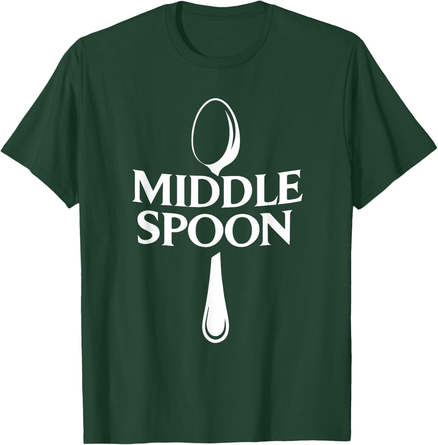 Polyamorous Middle Spoon for Poly Triad Partners T-Shirt - T-Shirt | Forest