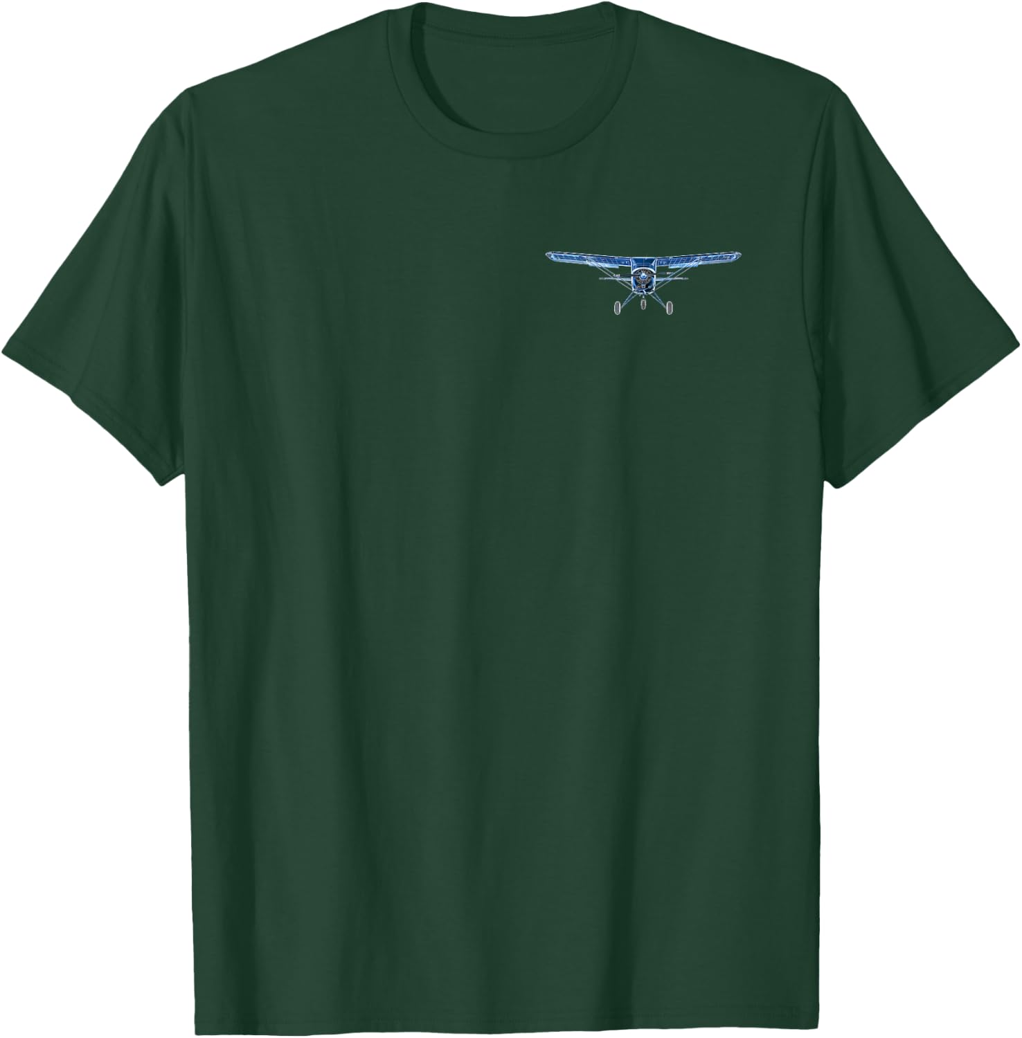 Pilot C172 Flying Airplane Mode On (2-Sided) T-Shirt - T-Shirt | Forest