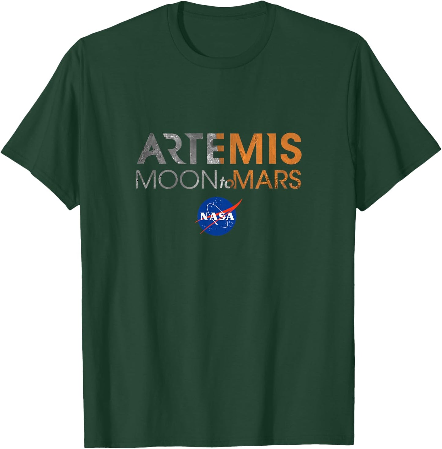 NASA Approved Artemis Moon To Mars Space Officially Licensed T-Shirt - T-Shirt | Forest