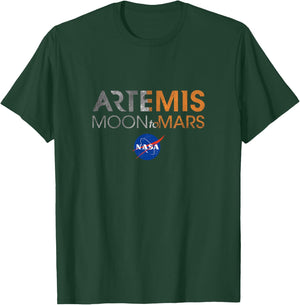 NASA Approved Artemis Moon To Mars Space Officially Licensed T-Shirt - T-Shirt | Forest