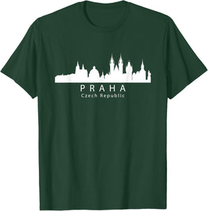 Praha Prague Czech Republic Skyline T-Shirt - T-Shirt | Forest