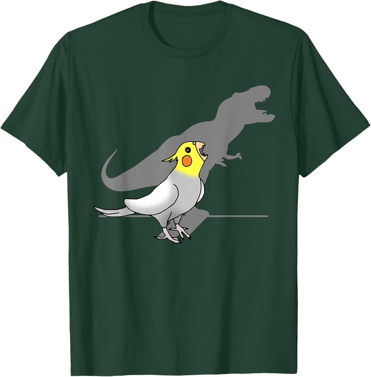 Cute Screaming Parrot Funny T-Rex Cockatiel T-Shirt - T-Shirt | Forest