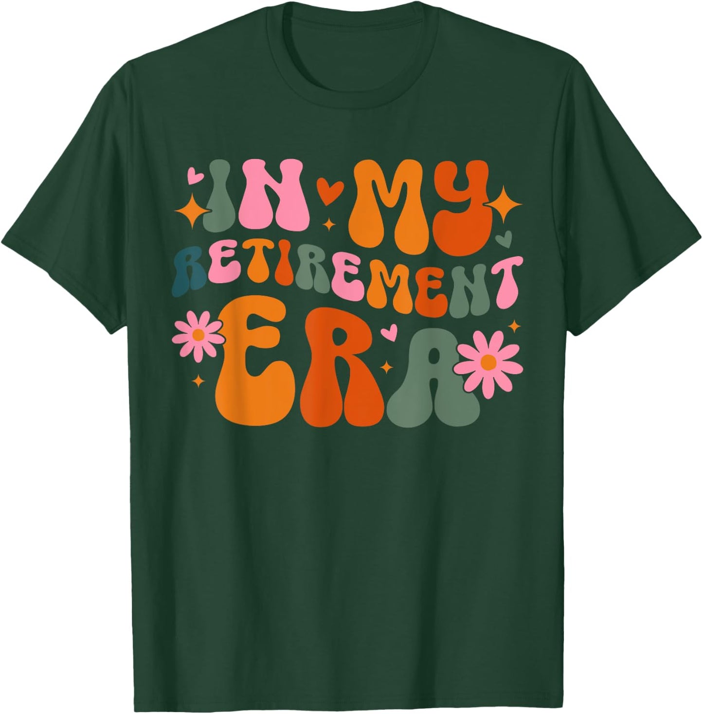 In My Retirement Era Retro Groovy Teacher Retired 2024 Women T-Shirt - T-Shirt | Forest