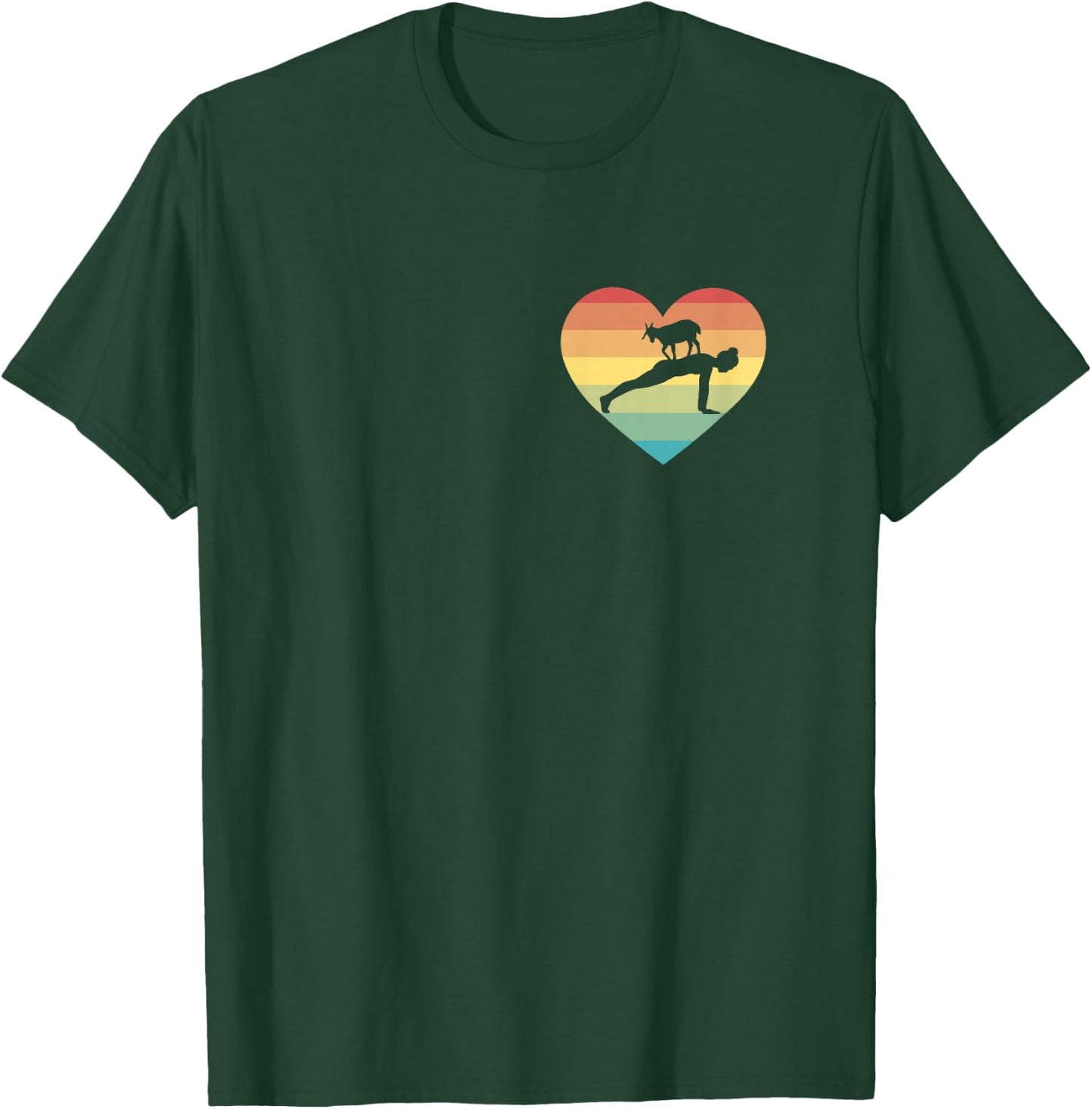 Goat Yoga Heart nny Meditation Zen Namaste Goat Yoga Girls T-Shirt - T-Shirt | Forest