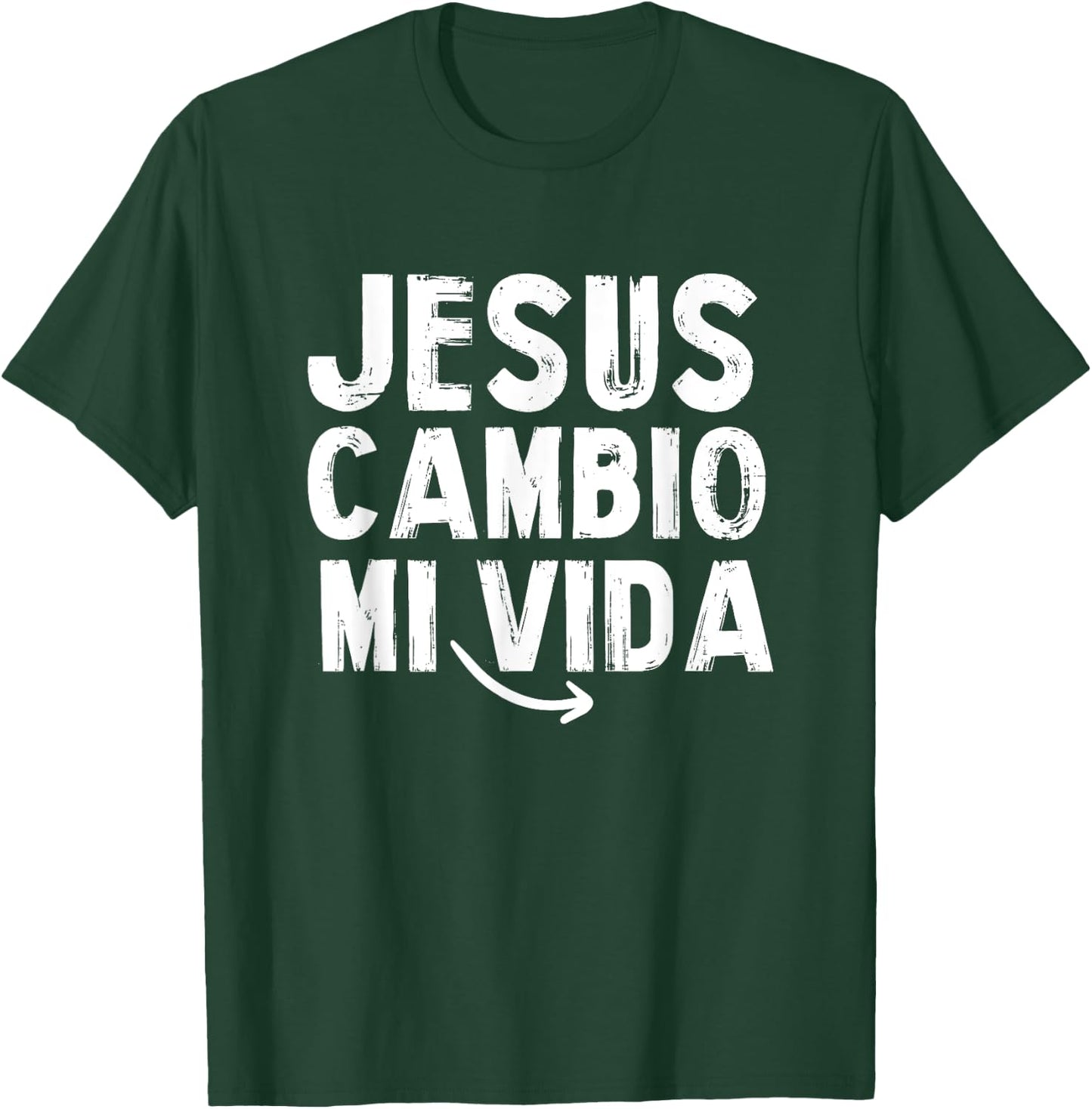 Jesus Cambio Mi Vida Church Goer Cute Spanish Christian T-Shirt - T-Shirt | Forest