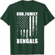 God. Family. Bengals. Vintage USA Flag T-Shirt - T-Shirt | Forest