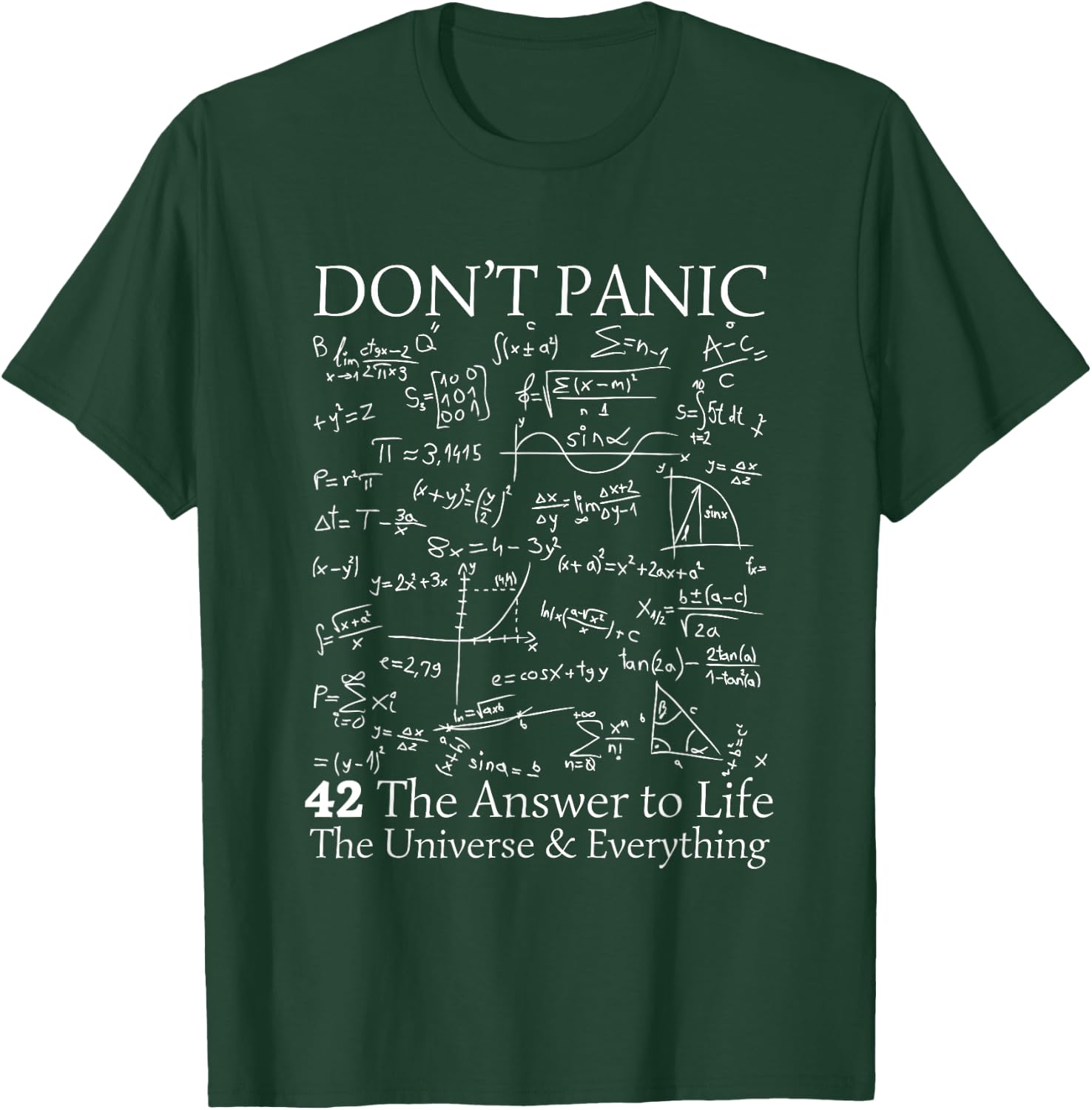 42 Answer to all Questions - Life Universe Everything Funny T-Shirt - T-Shirt | Forest