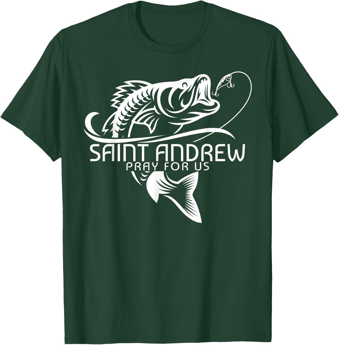 St Andrew Fishing Patron Saint of Fisherman Catholic Saint T-Shirt - T-Shirt | Forest