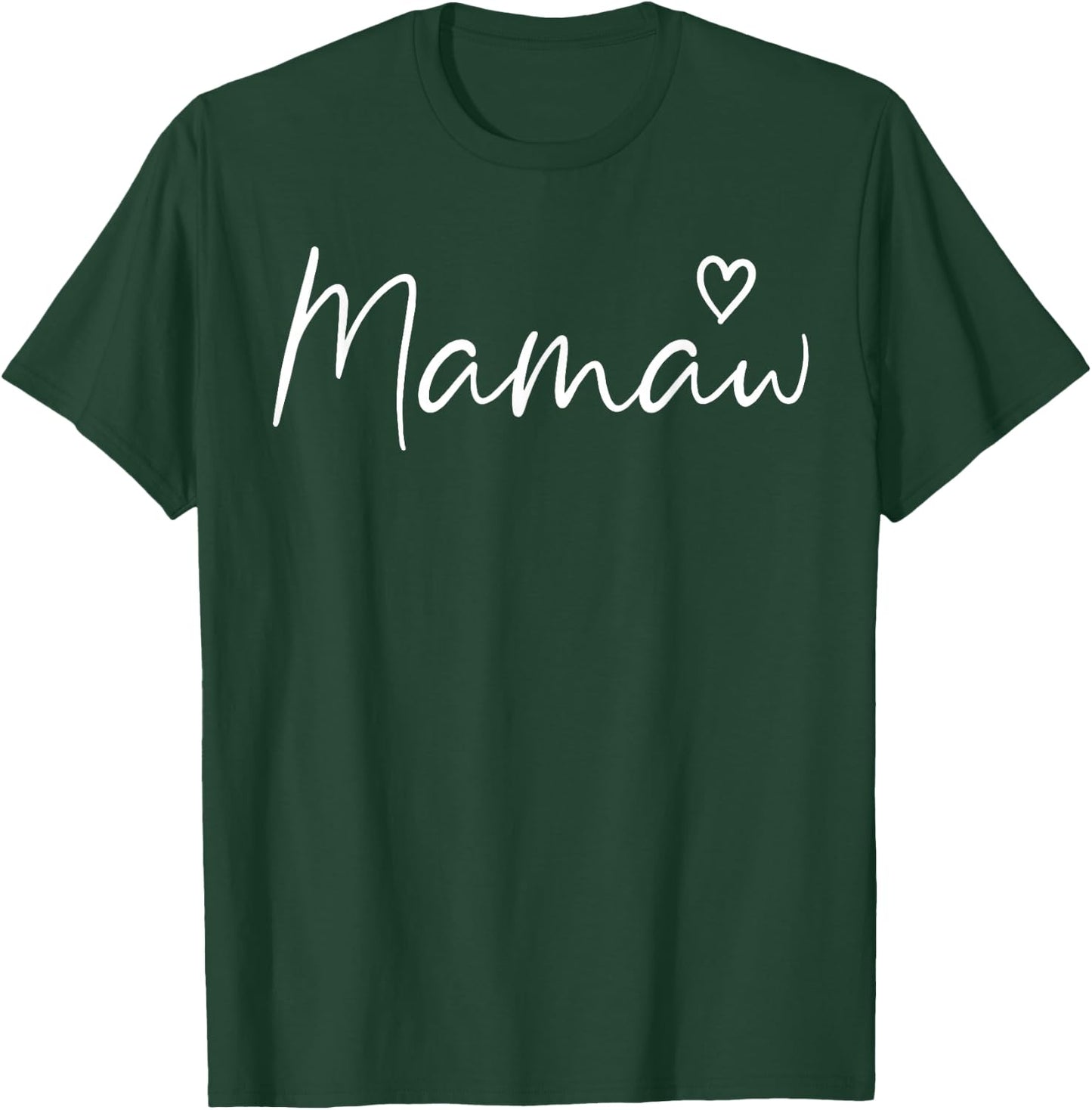 Mamaw Gifts Grandma Heart Mother's Day Mamaw T-Shirt - T-Shirt | Forest