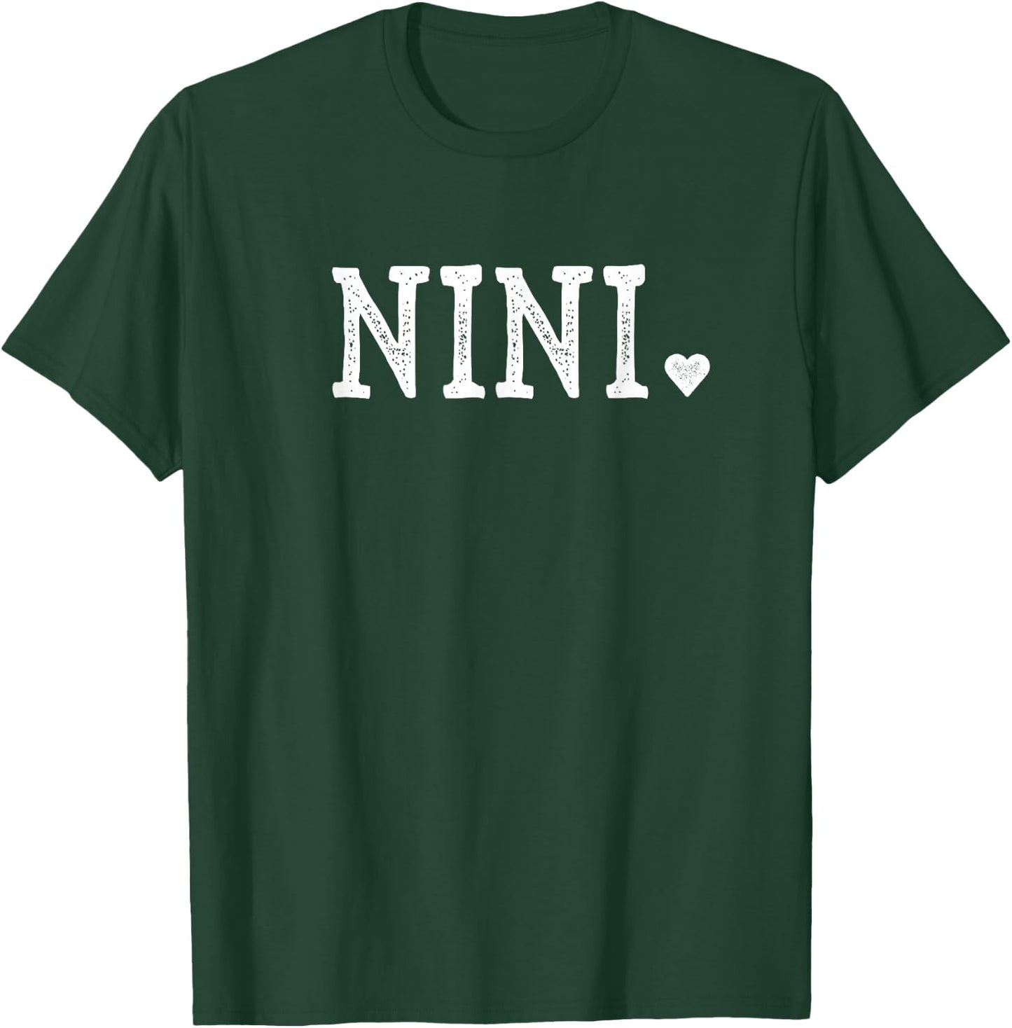 Nini Gifts Design with Heart Love Nini T-Shirt - T-Shirt | Forest