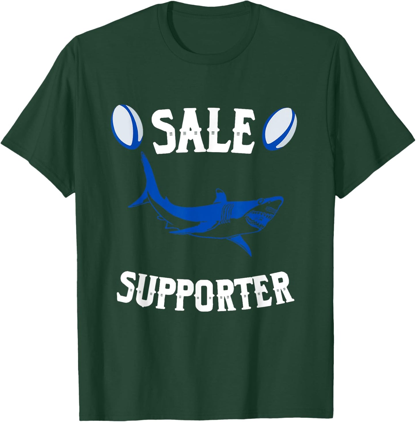 Sale Supporter Rugby Rugbyman Funny Rugby Ball T-Shirt - T-Shirt | Forest