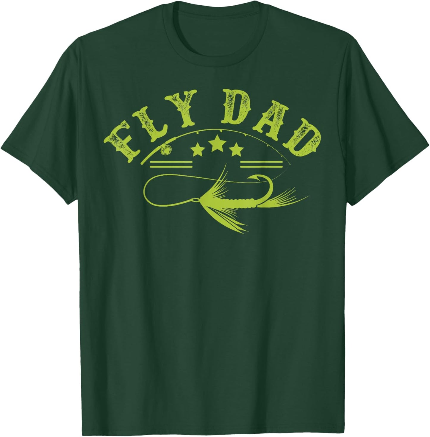 Dad Fly Fishing Fisherman T-Shirt - T-Shirt | Forest
