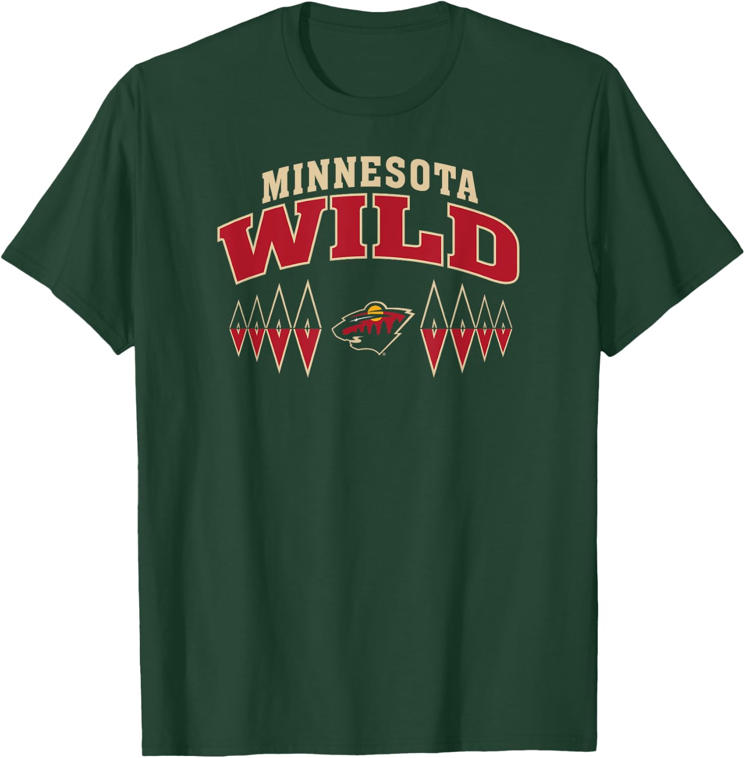 Minnesota Wild Split Green NHL Officially Licensed T-Shirt - T-Shirt | Forest