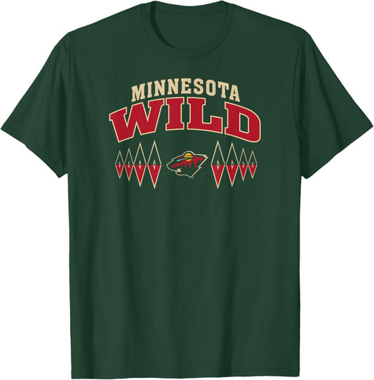 Minnesota Wild Split Green NHL Officially Licensed T-Shirt - T-Shirt | Forest
