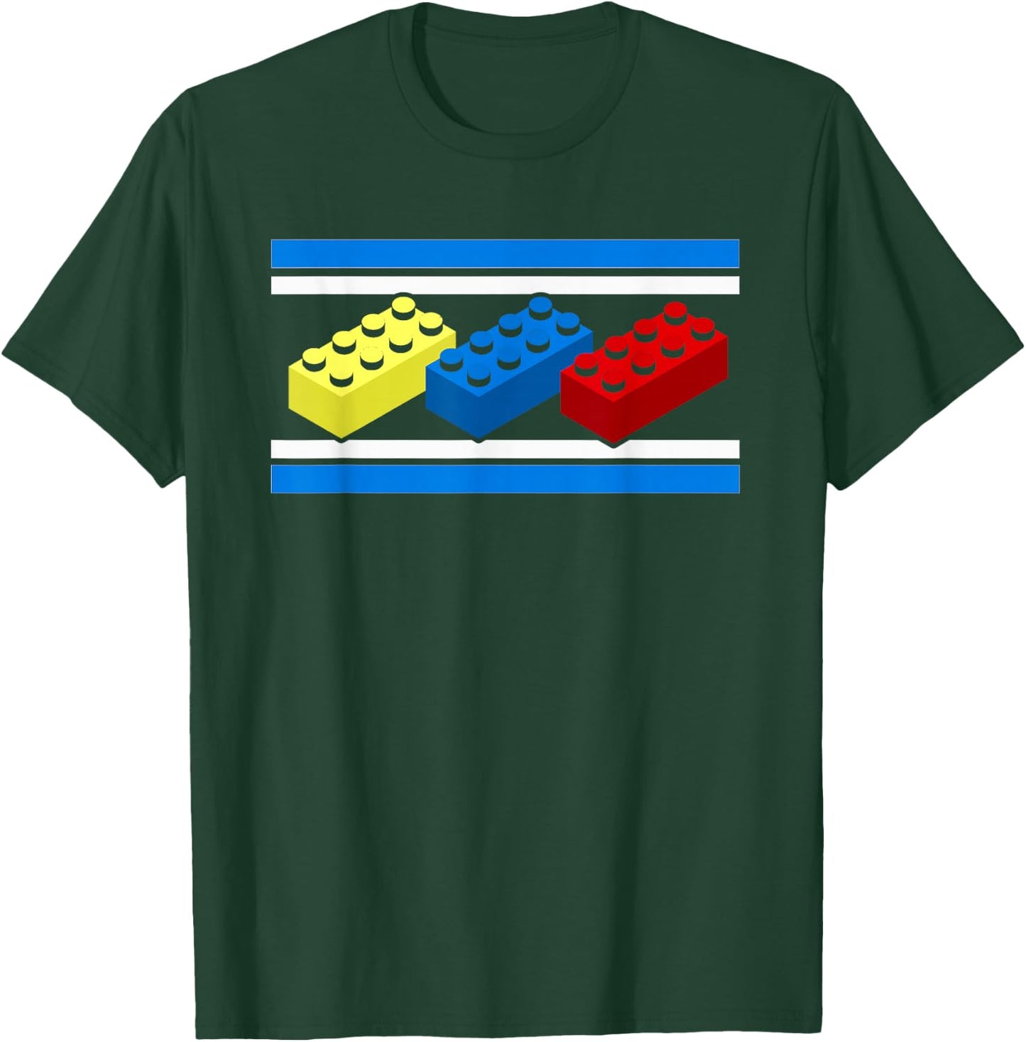 Building Bricks Blocks Master Builder Engineer Construction T-Shirt - T-Shirt | Forest