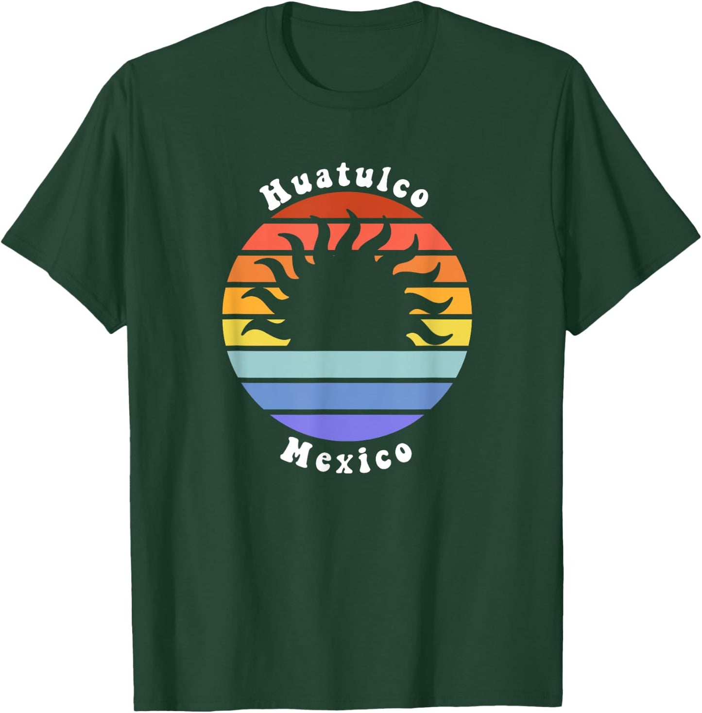 Huatulco Beach Mexico Sunset Mexican Pride Vacation T-Shirt - T-Shirt | Forest
