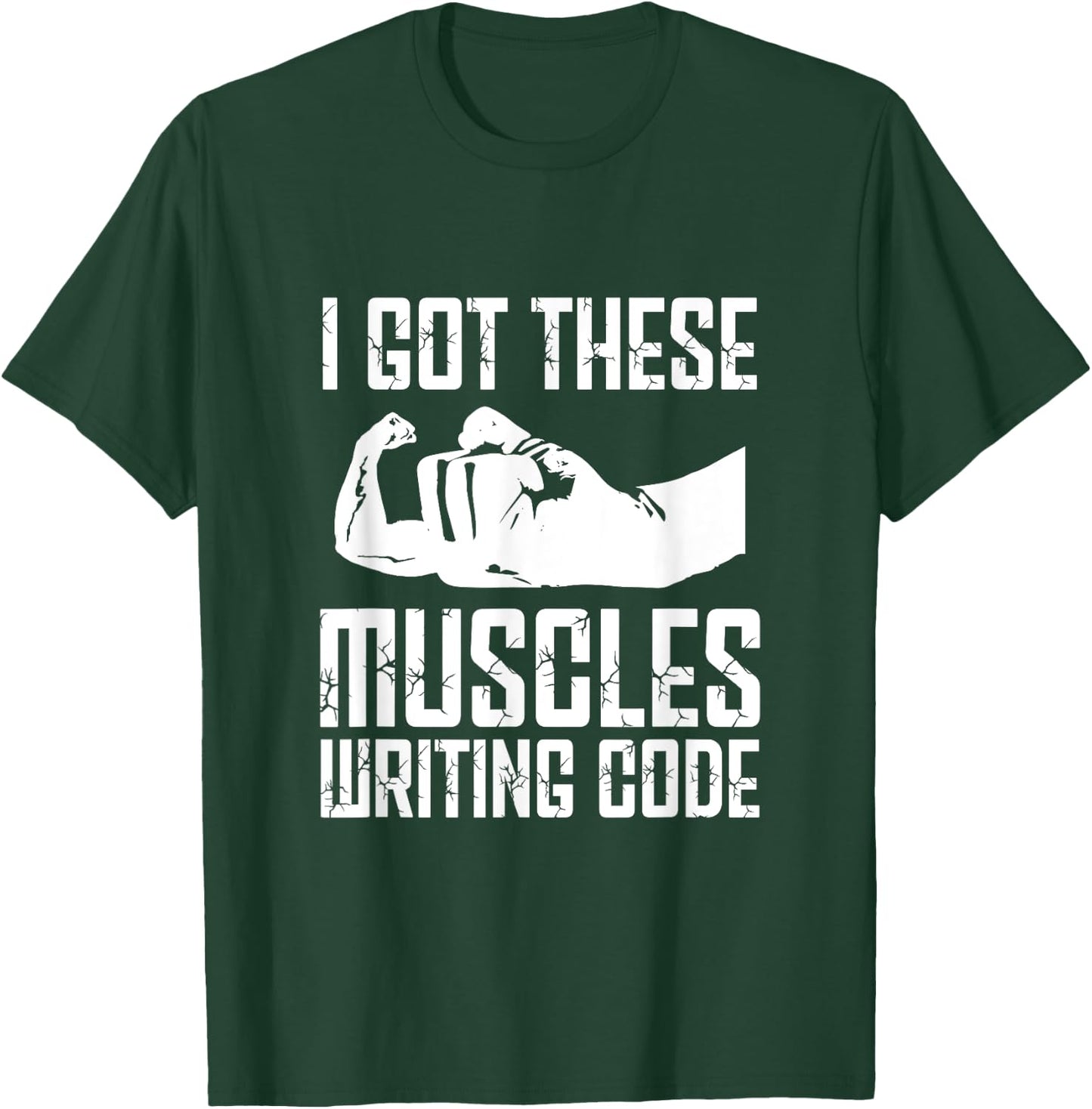 Funny Programming Programmer Muscles Coder Software Engineer T-Shirt - T-Shirt | Forest