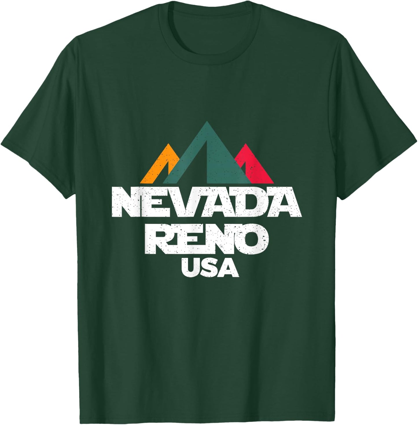 Vintage Retro Mountains Nevada Reno USA Vacation Hiking T-Shirt - T-Shirt | Forest
