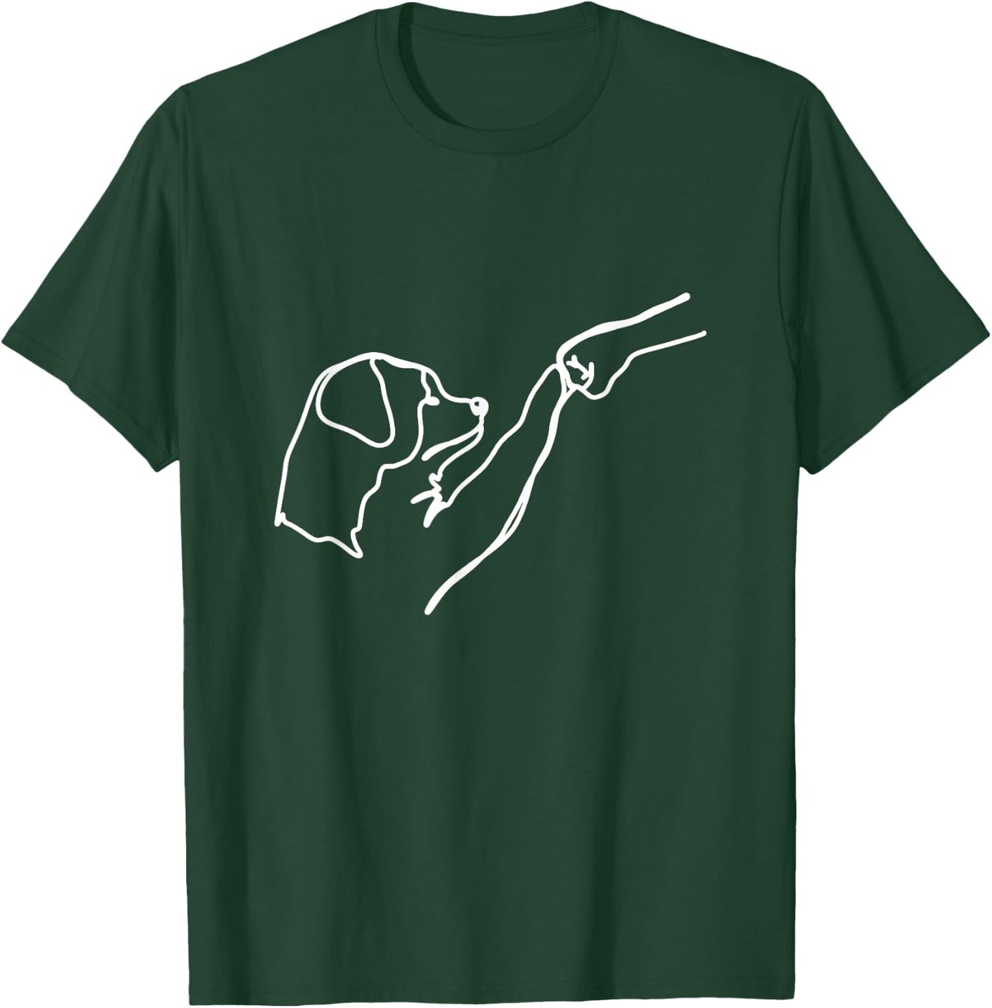 Dog and Human Fist Bump T-Shirt - T-Shirt | Forest