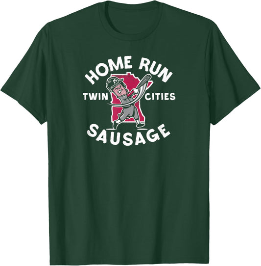 BreakingT Home Run Sausage (Navy) - Minnesota Baseball T-Shirt - T-Shirt | Forest