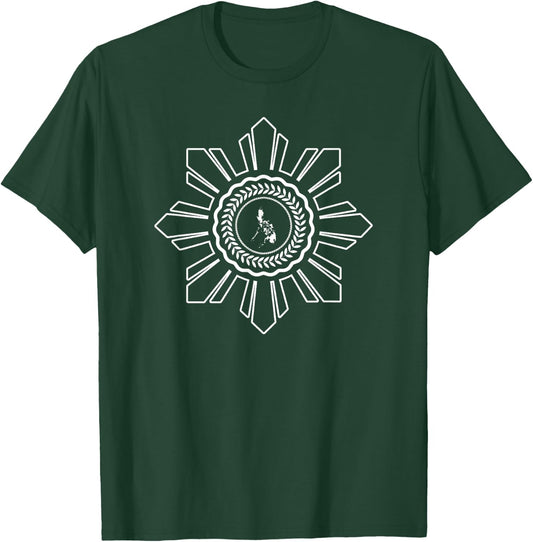 Filipino Heritage Tribal Philippine Sun Map of Philippines T-Shirt - T-Shirt | Forest