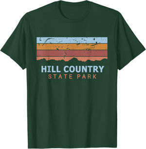 Hill Country State Park Texas Retro Cool T-Shirt - T-Shirt | Forest