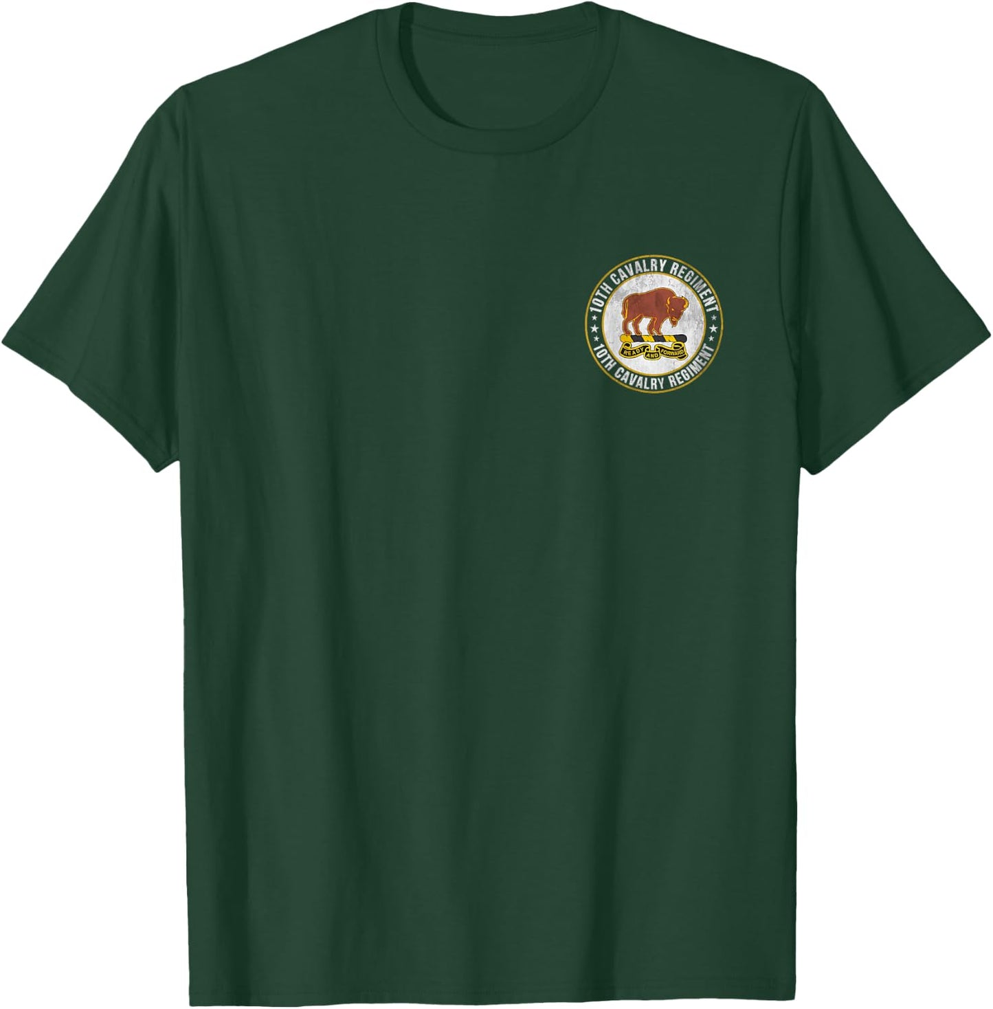 10th Cavalry Regiment Military Veterans Day Father Day T-Shirt - T-Shirt | Forest