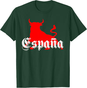 Espana Spain Bull T-Shirt - T-Shirt | Forest
