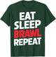 Eat Sleep Brawl Repeat Funny Stars Video Gamer T-Shirt - T-Shirt | Forest