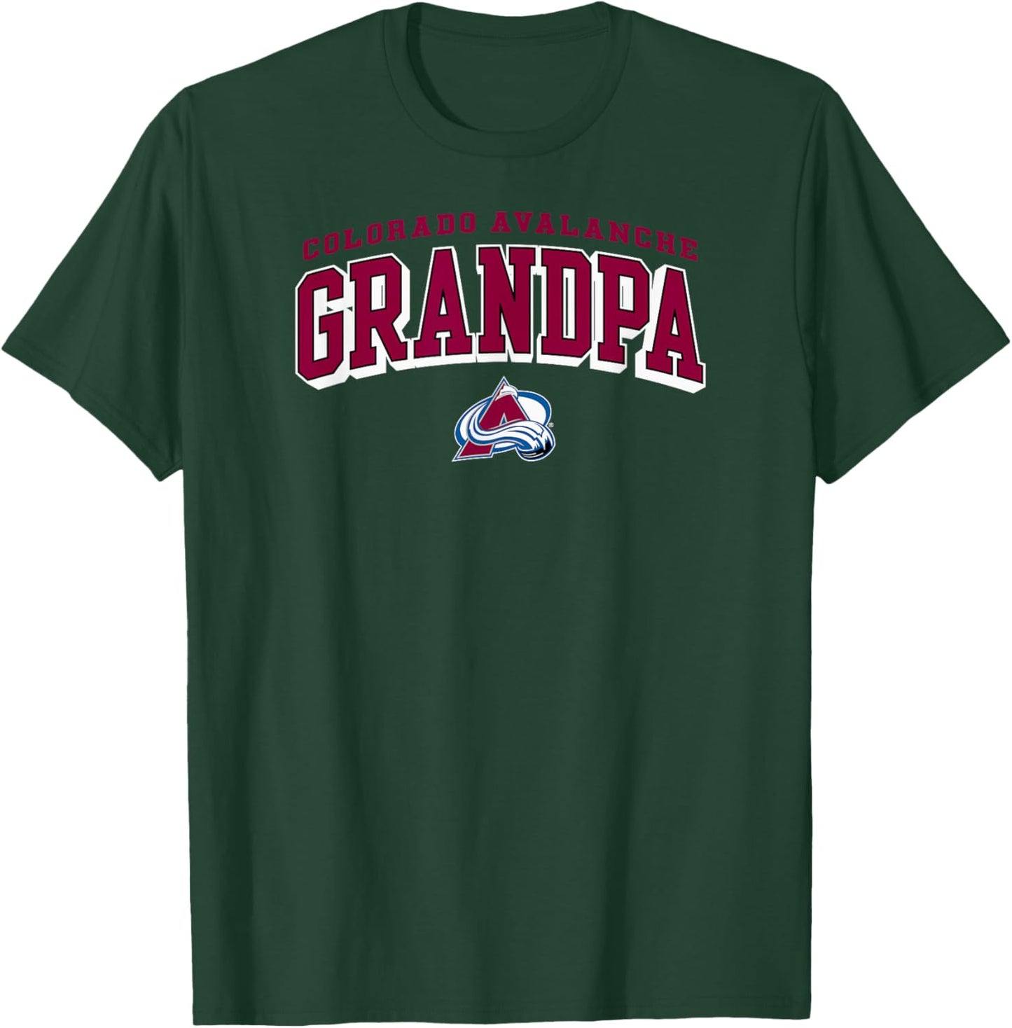 Colorado Avalanche Grandpa Arch Navy NHL Officially Licensed T-Shirt - T-Shirt | Forest