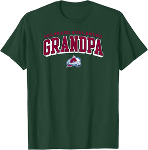 Colorado Avalanche Grandpa Arch Navy NHL Officially Licensed T-Shirt - T-Shirt | Forest