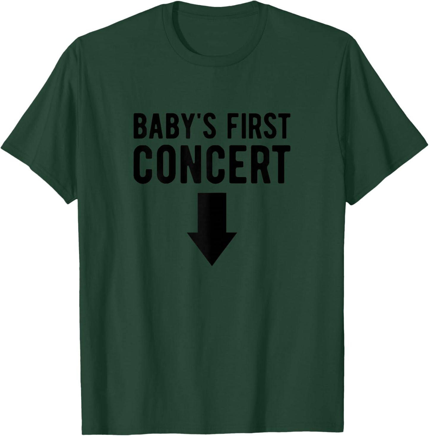Baby's First Concert Mom To Be Funny Baby Shower Pregnancy T-Shirt - T-Shirt | Forest