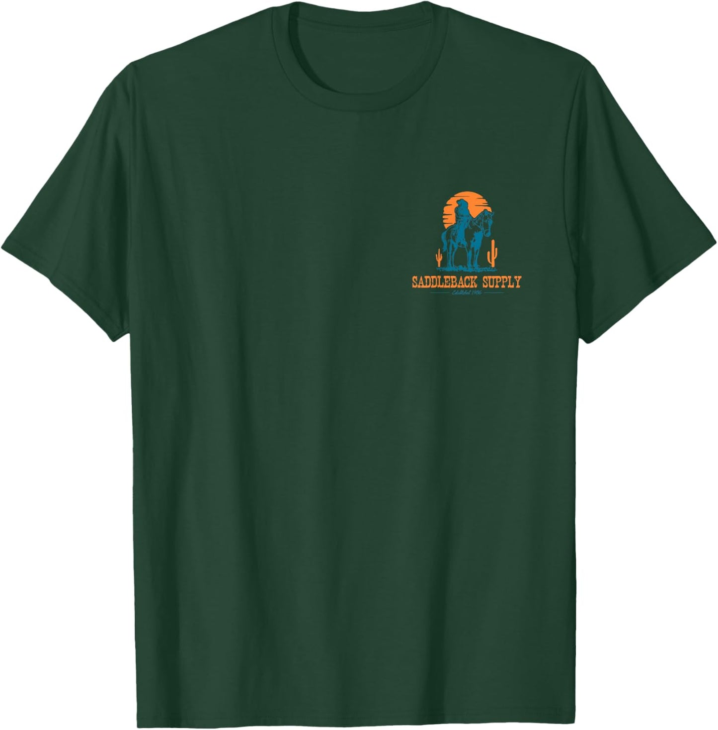 Saddleback Cowboy Trusted Steed Logo Graphic T-Shirt - T-Shirt | Forest