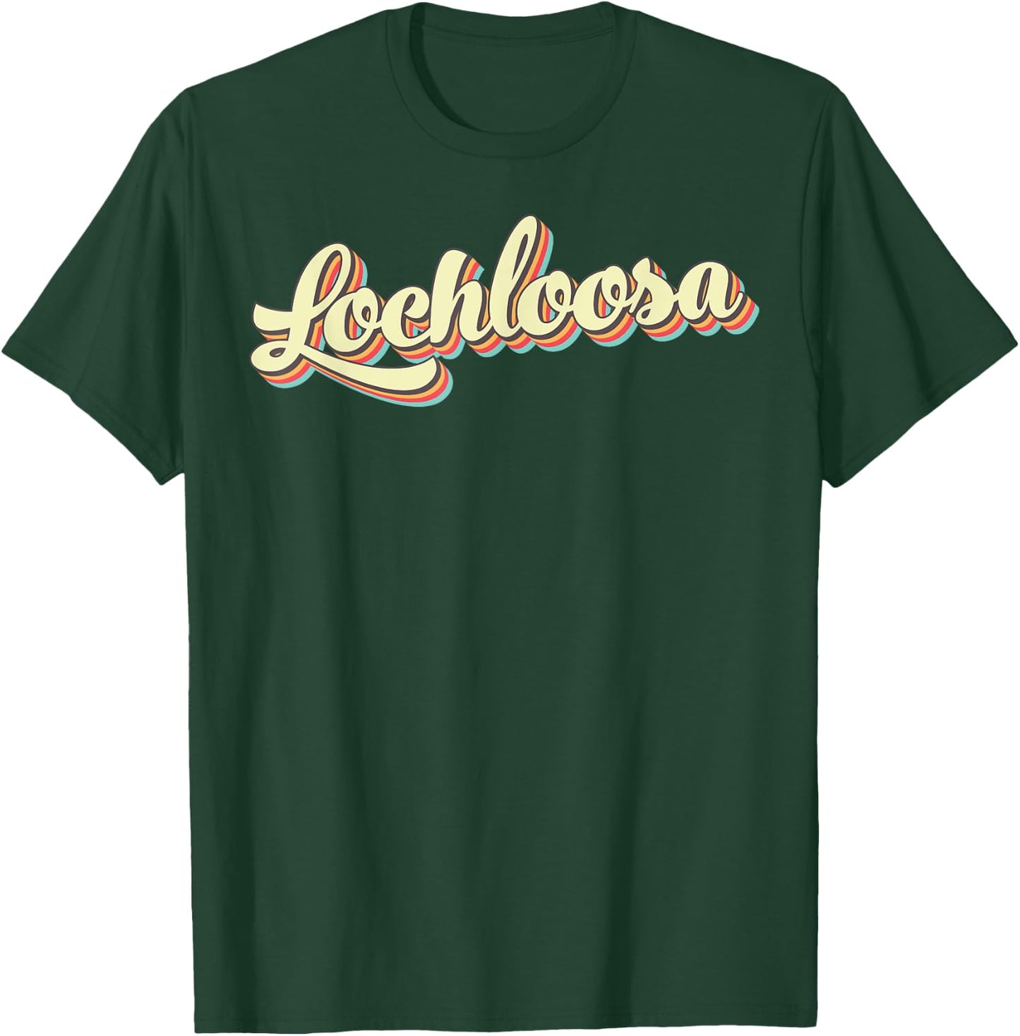 Lochloosa Retro Art Baseball Font Vintage T-Shirt - T-Shirt | Forest