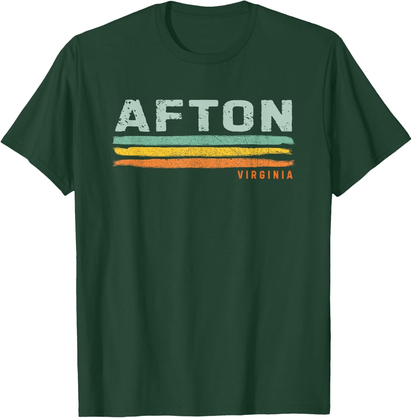 Vintage Stripes Afton VA T-Shirt - T-Shirt | Forest