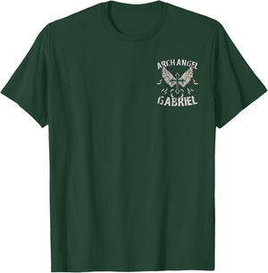Archangel Gabriel Christian Faith Religious Protector T-Shirt - T-Shirt | Forest