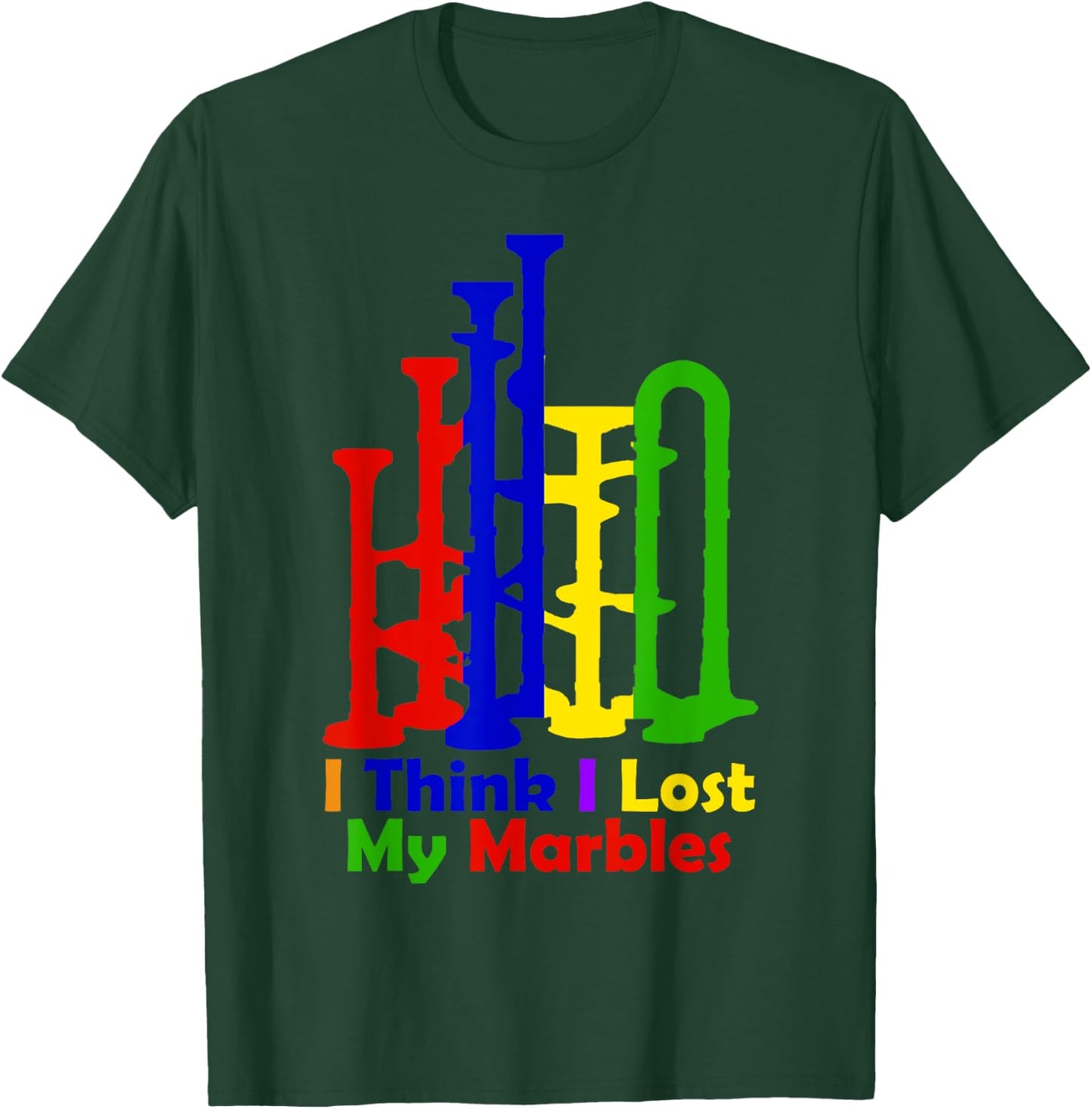 I Think I Lost My Marbles - Funny Marble Run Shirt for Kids T-Shirt - T-Shirt | Forest