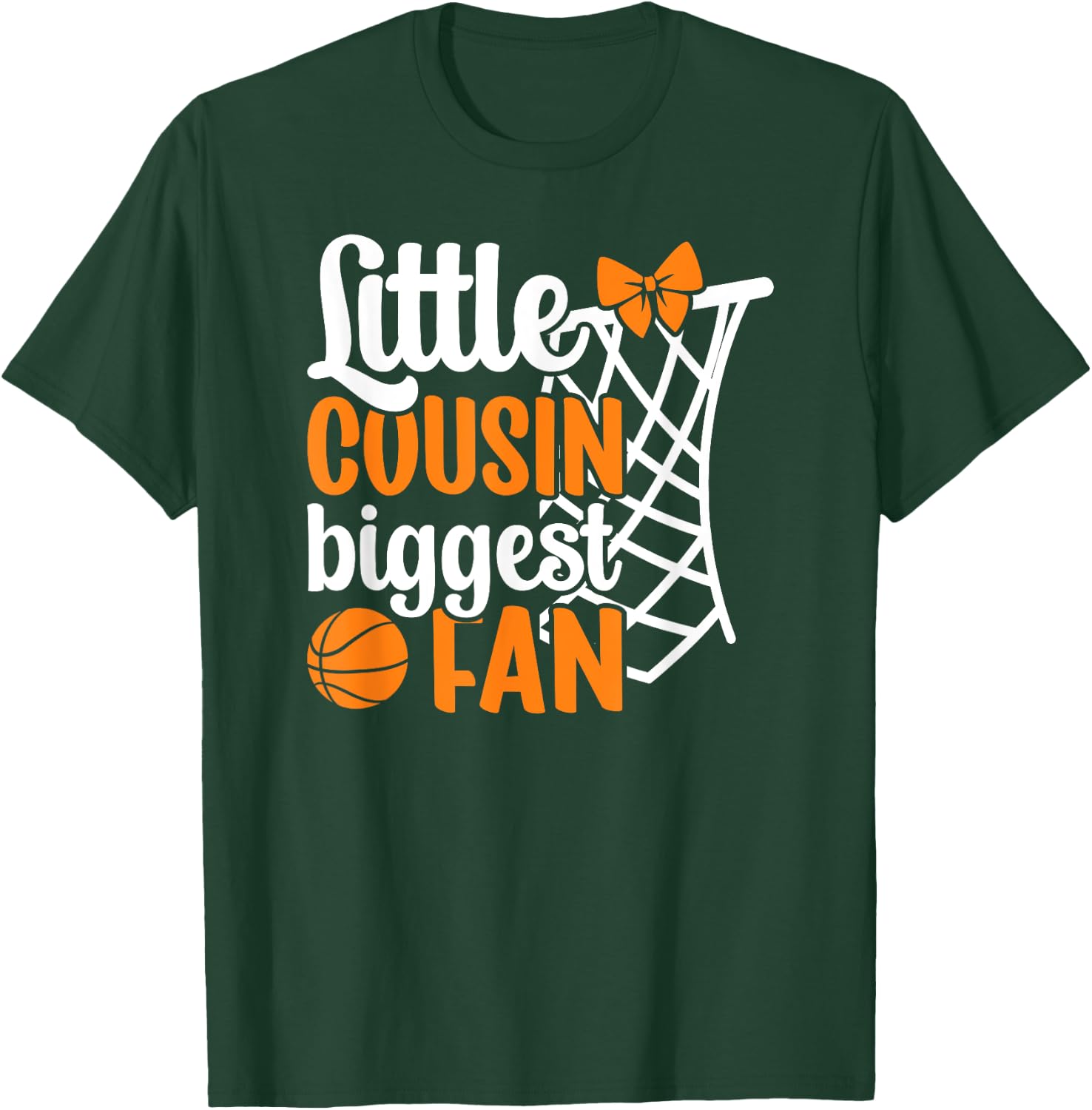 Little Cousin Basketball Cousin Basketball Player Cousin T-Shirt - T-Shirt | Forest