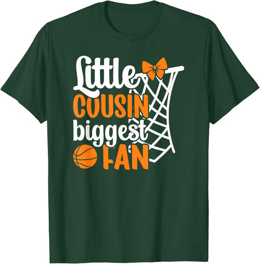 Little Cousin Basketball Cousin Basketball Player Cousin T-Shirt - T-Shirt | Forest