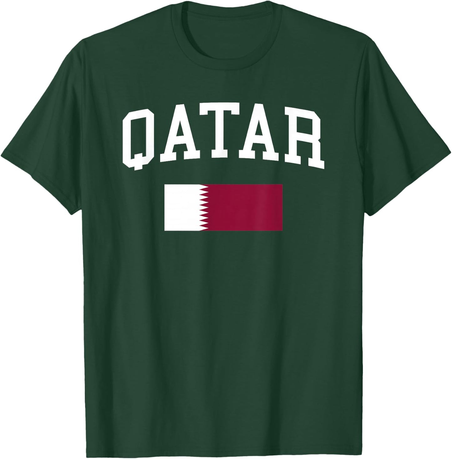 Qatari Flag Men Women Kids Qatar T-Shirt - T-Shirt | Forest