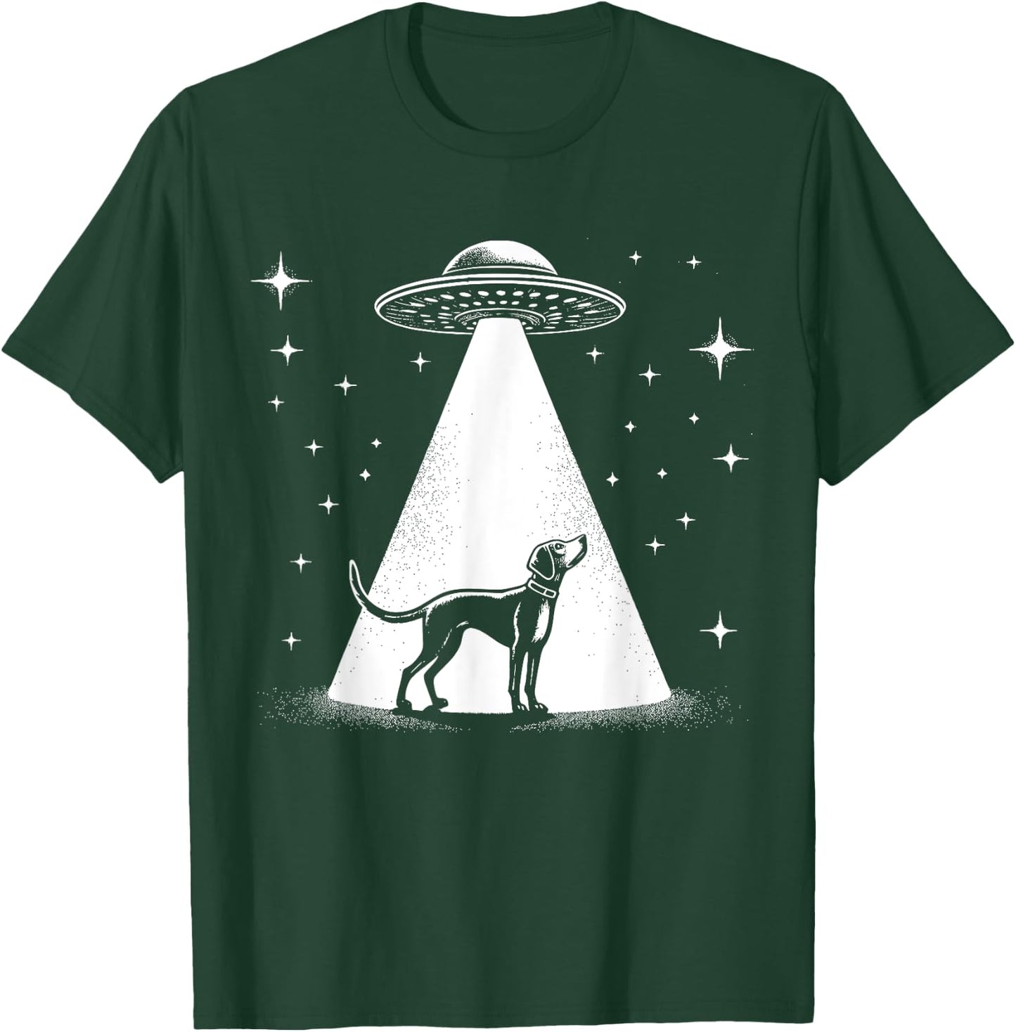 American Foxhound Mom Dad Dog - Funny Alien UFO T-Shirt - T-Shirt | Forest