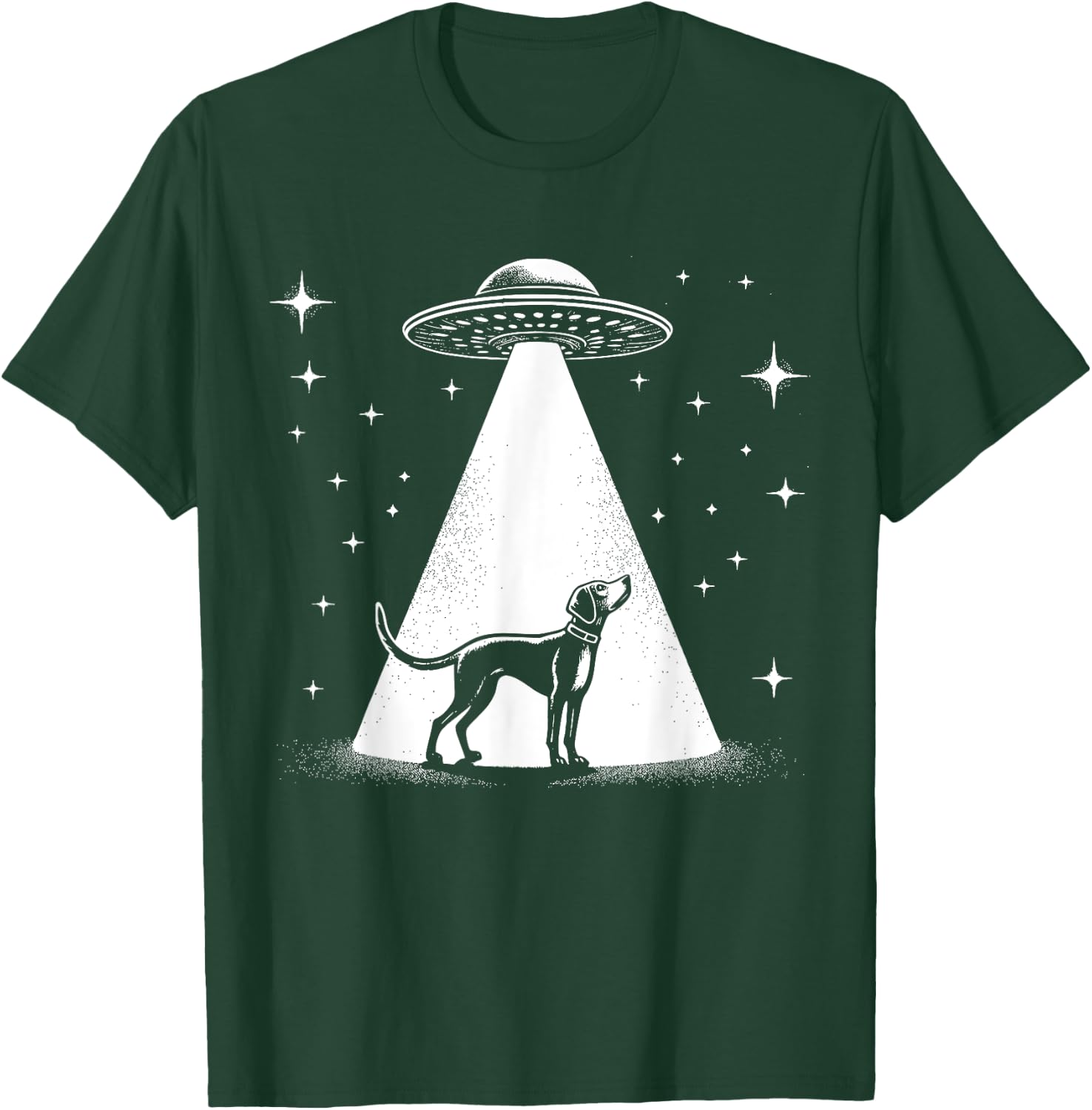 American Foxhound Mom Dad Dog - Funny Alien UFO T-Shirt - T-Shirt | Forest