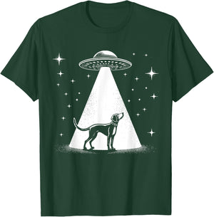 American Foxhound Mom Dad Dog - Funny Alien UFO T-Shirt - T-Shirt | Forest