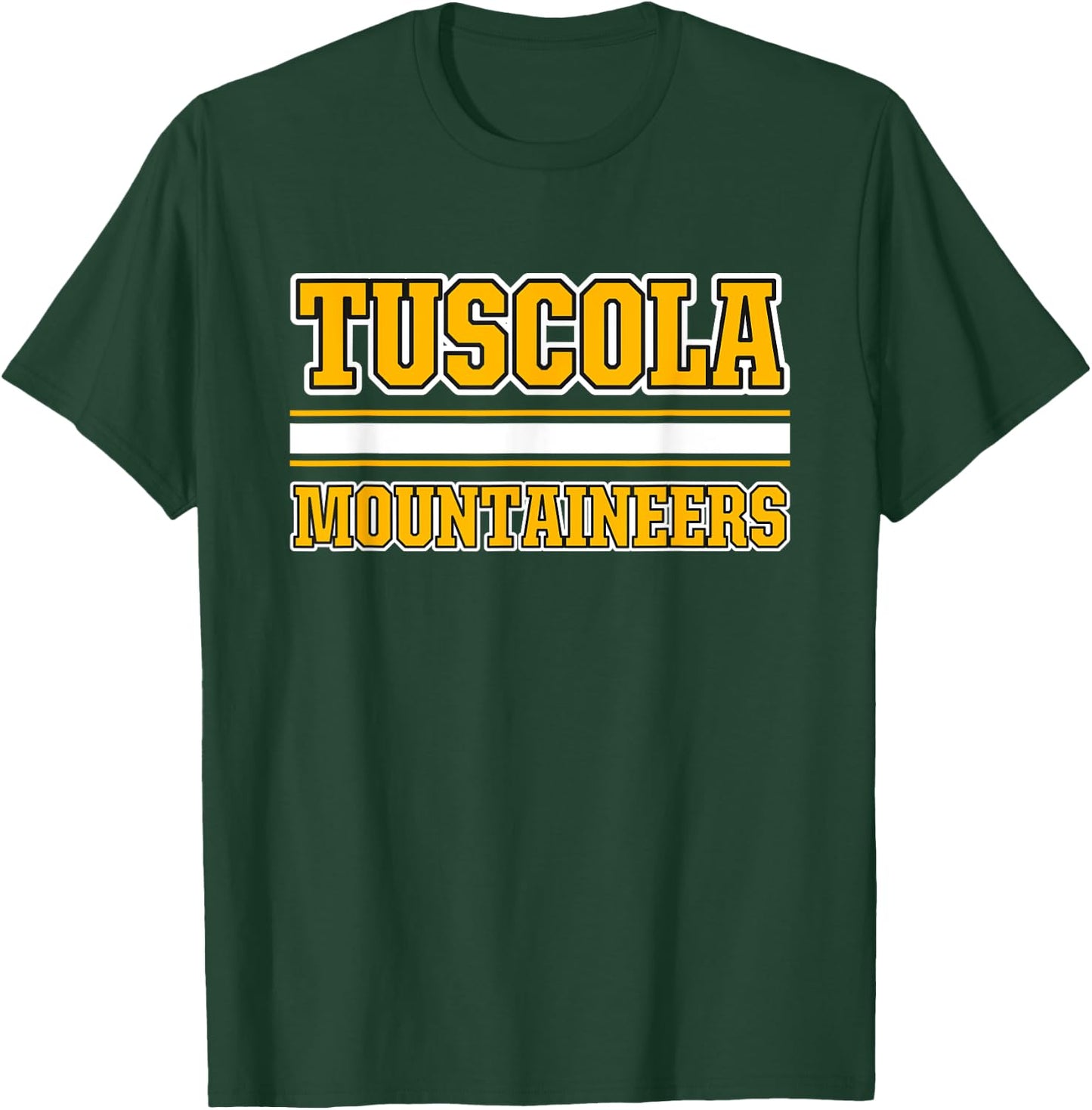 Tuscola Mountaineers Horizontal Stripes T-Shirt - T-Shirt | Forest