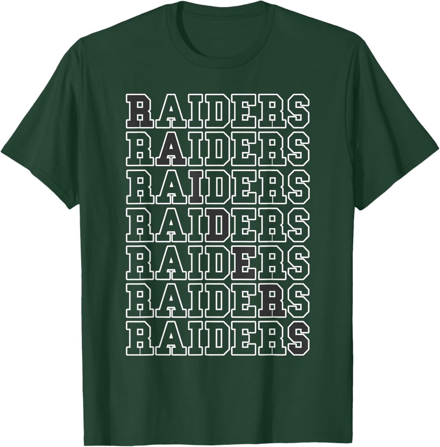 Raiders Vintage Sports Name Design Gifts Men Women Kids T-Shirt - T-Shirt | Forest